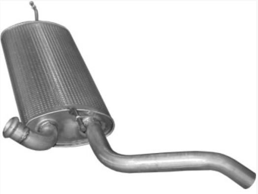 Final absorber end pot exhaust behind Renault Laguna III Grandtour 2.0 16V