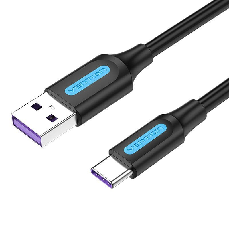 Vention USB-C 2.0 3m Ladekabel Datenkabel Verlängerungskabel Schwarz Universell