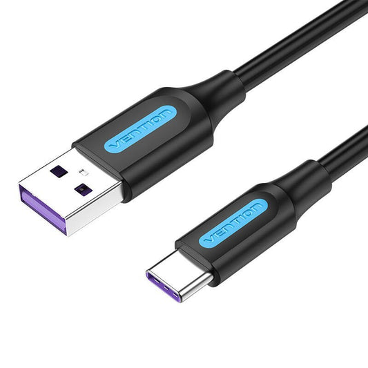 Vention USB-C 2.0 3m Ladekabel Datenkabel Verlängerungskabel Schwarz Universell