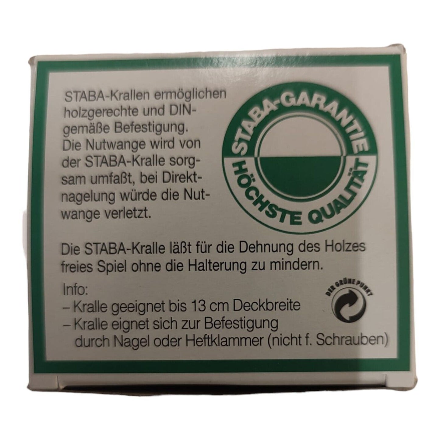 250 Staba-Kralle C3 Nutwangen Profilbrett Profilholz Paneele Klemme 3mm Nutwange