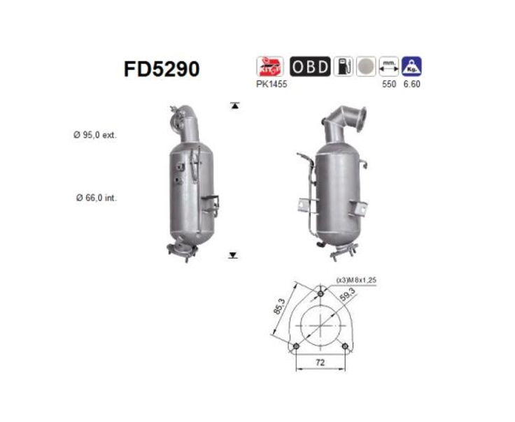 Rußpartikelfilter DPF Dieselpartikelfilter für Opel Insignia B 2.0CDTi Euro6 13-