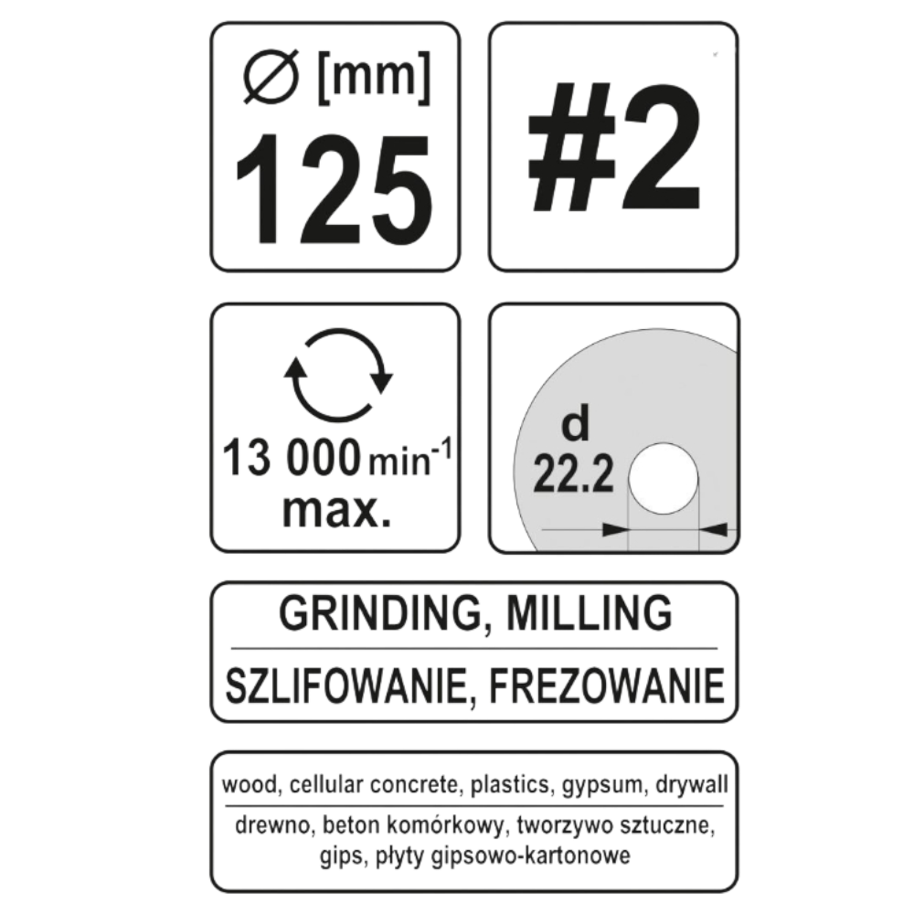 Schleifscheibe für Holz - Raspelscheibe Flexscheibe für Winkelschleifer 125mm