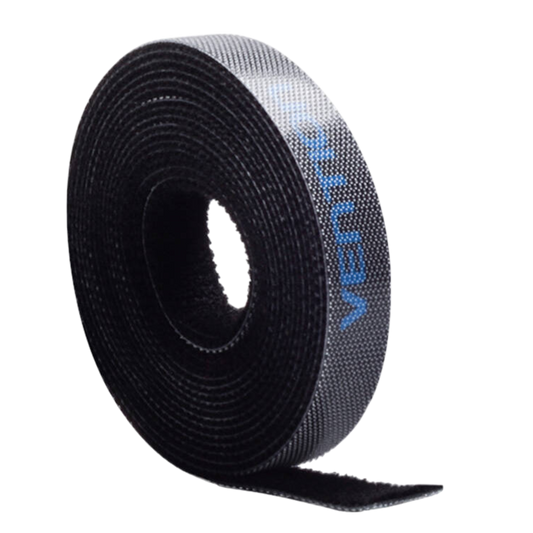 Klettkabelbinder Kabel Klettband Klettverbinder 3m 12mm Schwarz Kabel Organizer