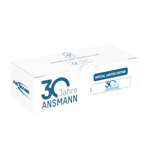 AAA Batterien 30x ANSMANN Alkaline 1.5V für Kamera Spielzeug Fernbedienung Waage