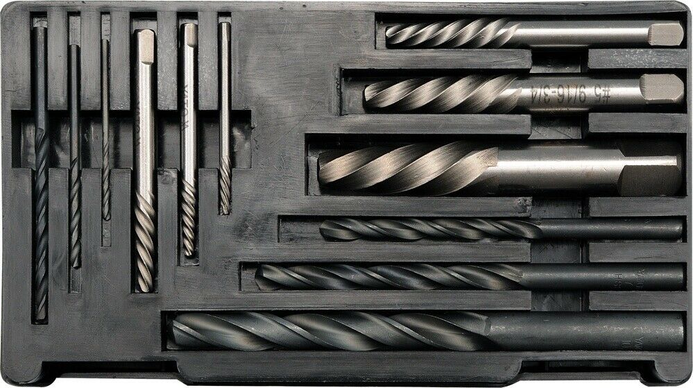 Yato YT-0591 Schraubenlöser Satz HSS Bohrer Schraube Ausdreher Linksausdreher