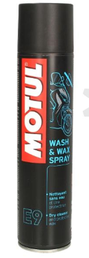 Motul E9 Wash & Wax Spray 400ml Trockenreiniger Versiegelung Motorrad Reinigung