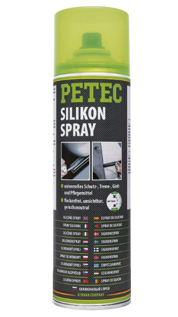 Petec 70850 Silikonspray Schmiermittel Trennspray Gummipflege Kunststoff 500ml