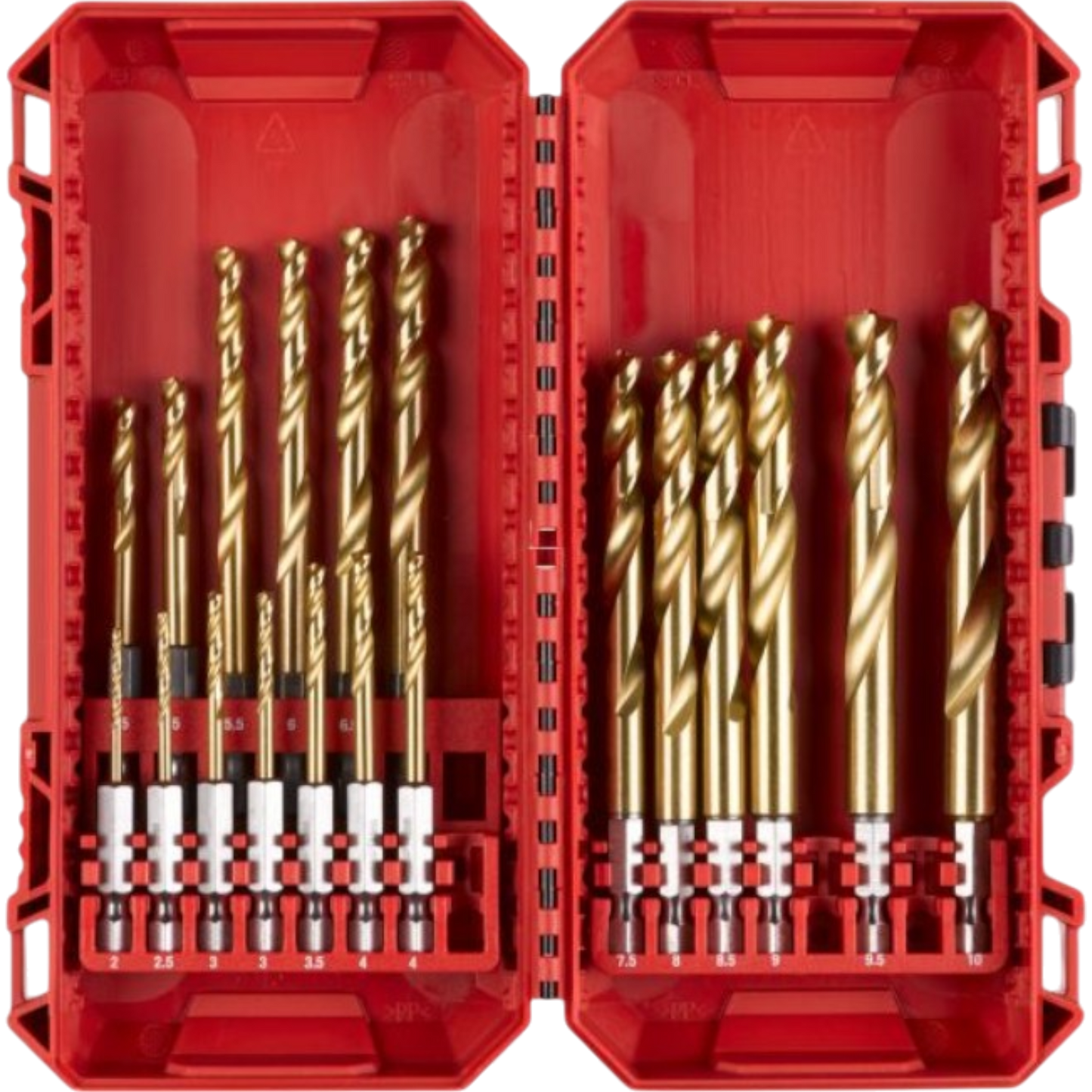 Milwaukee Stahl Metall Bohrer Set 19tlg 2-10mm HSS-G Titanium 1/4"-Hex-Schaft