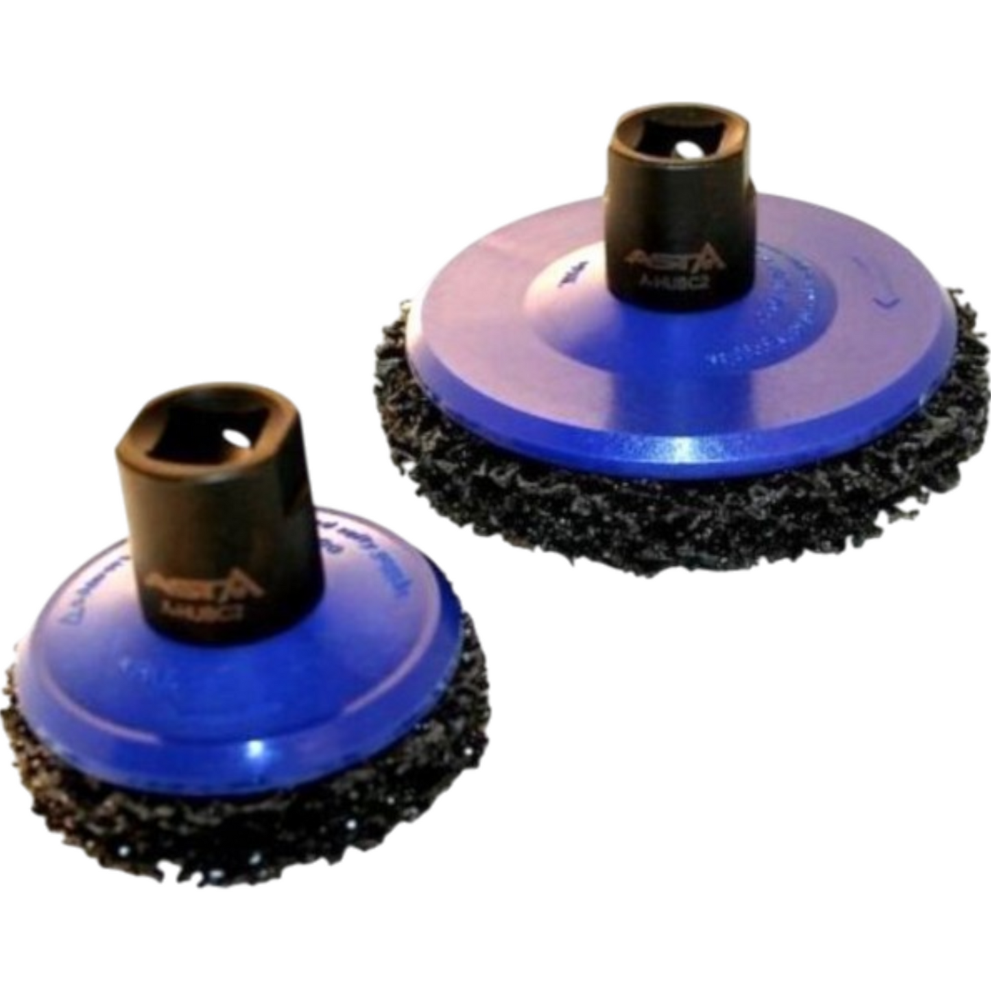 2 Radnabenschleifer 65+105 mm Reinigungsscheibe grob Entrosten Radnaben 1/2"