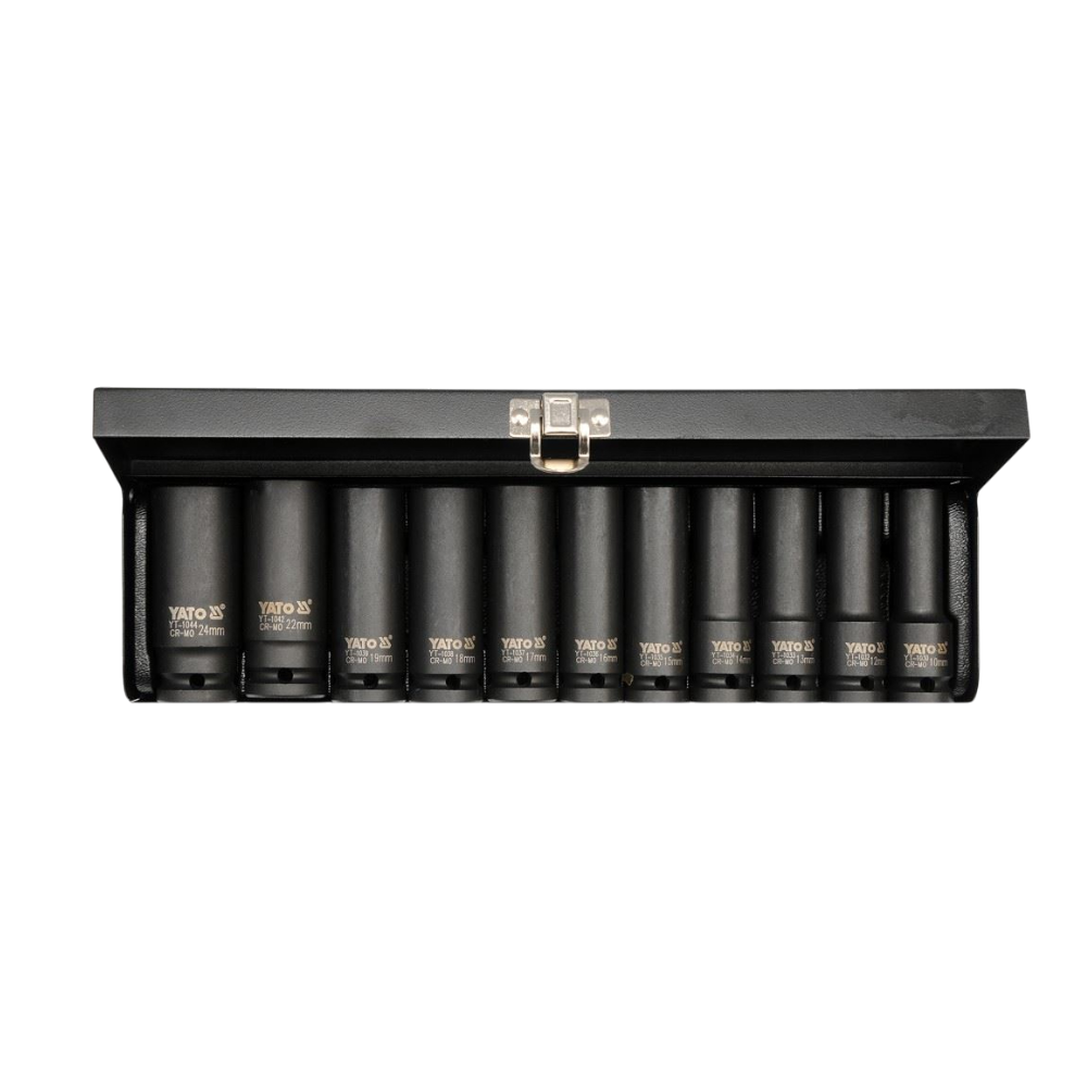 Schlag Steckschlüsselsatz Kraft 11 tlg. 1/2" CrMo Schlagschlüsselsatz Nuss lang