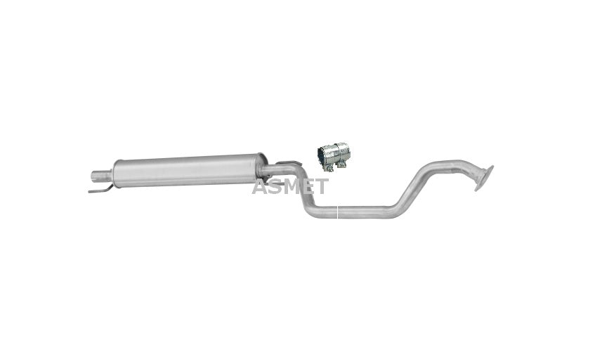 Asmet center silencer center pot exhaust center Opel Zafira A F75 1.6 1.8