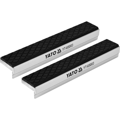 magnetische Schraubstockschutzbacken Gummi Belag 150x30 mm Aluminium Spannbacken