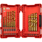 Milwaukee Stahl Metall Bohrer Set 19tlg 2-10mm HSS-G Titanium 1/4"-Hex-Schaft
