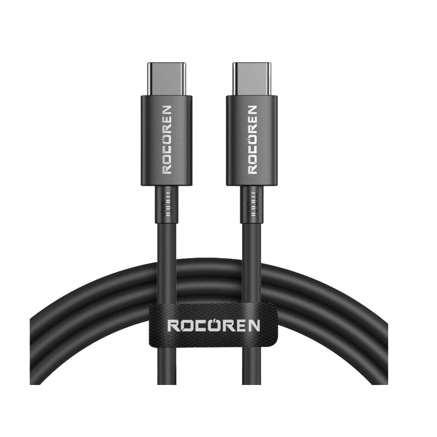 USB-C Schnellladekabel 100W Rocoren 1m Schwarz USB-C zu USB-C