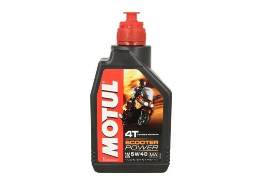 MOTUL Scooter Power 4T 4-Takt-Motoröl Mischöl 4-Takter 1L Roller 5W40 Oel Oil