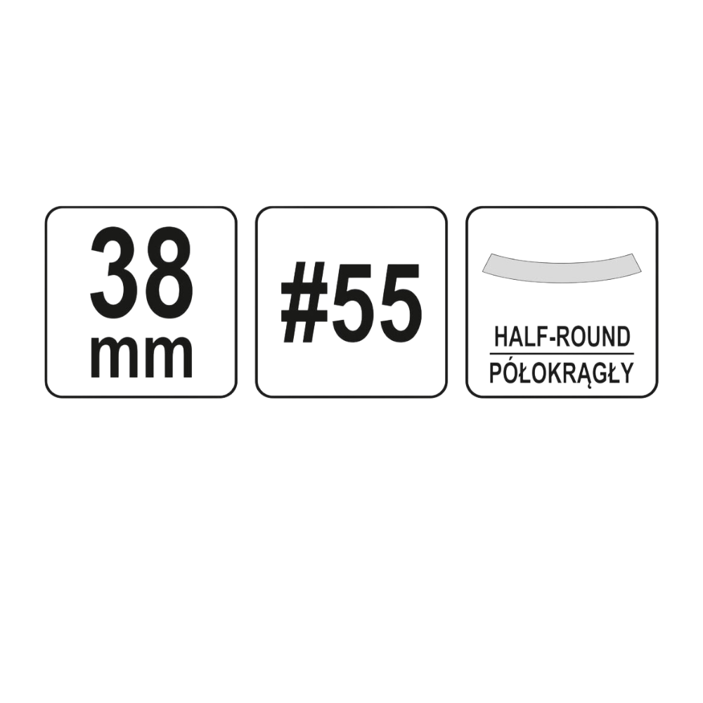 Holzmeißel halbrund Stechbeitel Meißel handkreisförmig 38mm #55 Holzgriff
