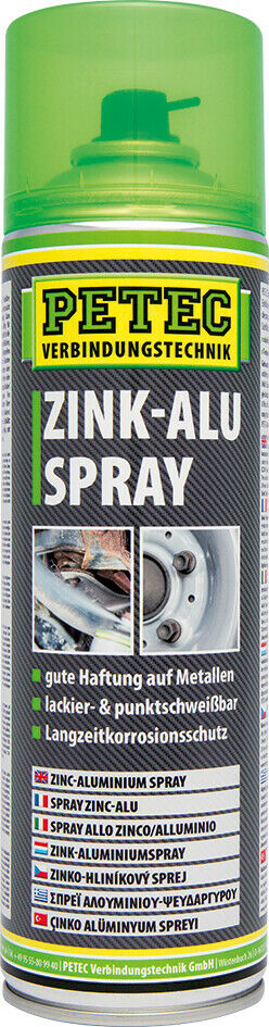 PETEC 71050 Zink Alu Spray Korrosionsschutz 500ml bis 500°C Silber Matt Auspuff