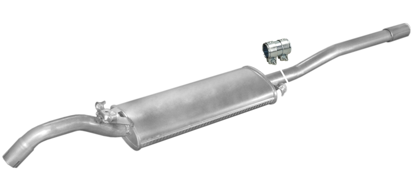 Final absorber Endpuff exhaust at the rear for VW Jetta 2 1.3 Kat 2g 1.6 PN EZ RF