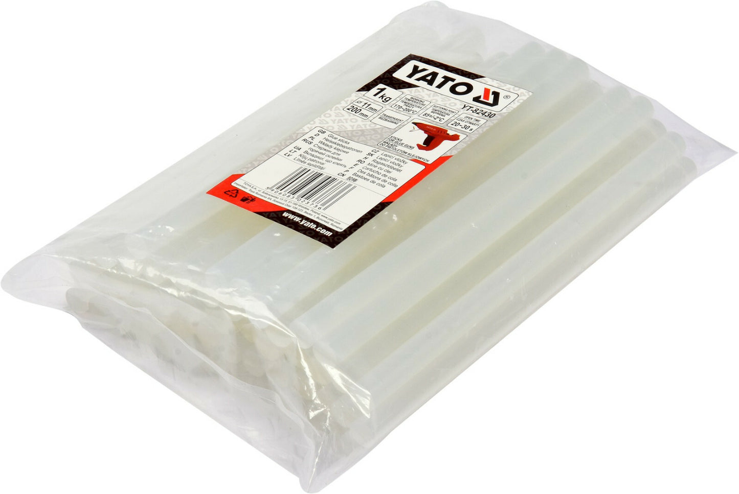 Yato YT-82430 Heißklebesticks transparent 1kg Heißklebepistole Heißkleber