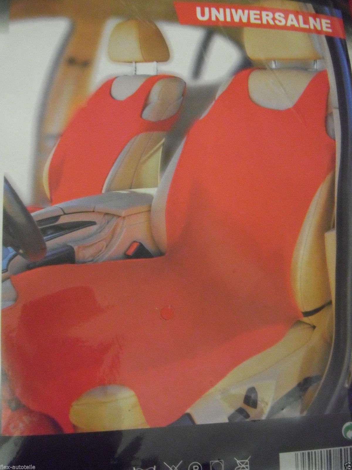 Sitzbezug vorn KFZ Sitzschoner Schonbezug Schutzbezug Autositz Rot Polyester