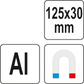 magnetische Schraubstockschutzbacken Gummi Belag 125x30 mm Aluminium Spannbacken