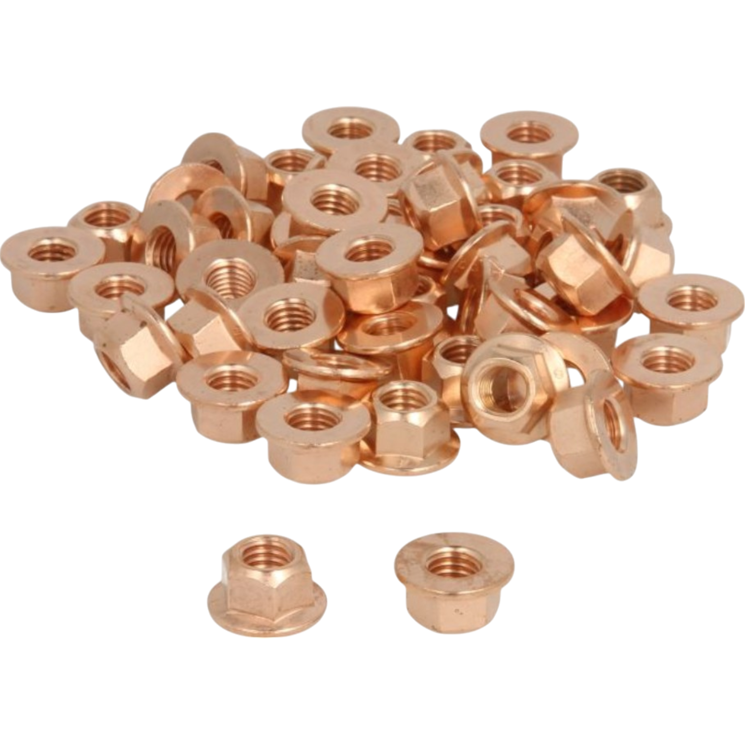 50x Bosal Kupfermutter verkupfert M10x1,5 SW 14 Sechskantmutter Kfz Flansch 18,5