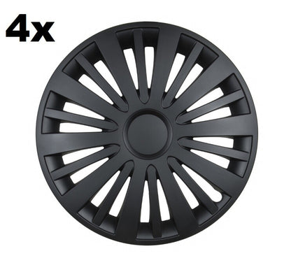 4x Radkappe 15" zoll Radzierblende Radblende Radkappen Schwarz Matt 20 Speichen