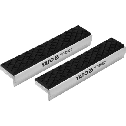 magnetische Schraubstockschutzbacken Gummi Belag 125x30 mm Aluminium Spannbacken