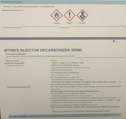 Wynn´s Injector Injektorenlöser Spray Kohlenstoffablagerung Verkokung Lösemittel