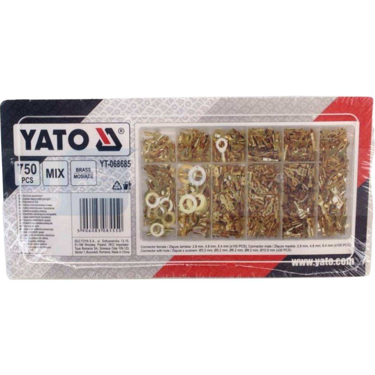 elektro Kabel Steckverbinder Messing Sortiment 750 Kfz Kabelschuhe Flachstecker