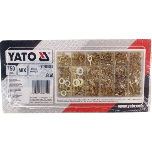 elektro Kabel Steckverbinder Messing Sortiment 750 Kfz Kabelschuhe Flachstecker