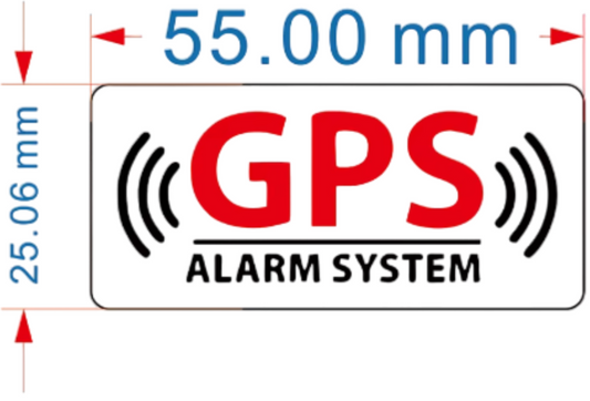 Aufkleber Sticker Seitenscheibe Heckscheibe Gebäude Sicherheit Alarm 5 x 2,5