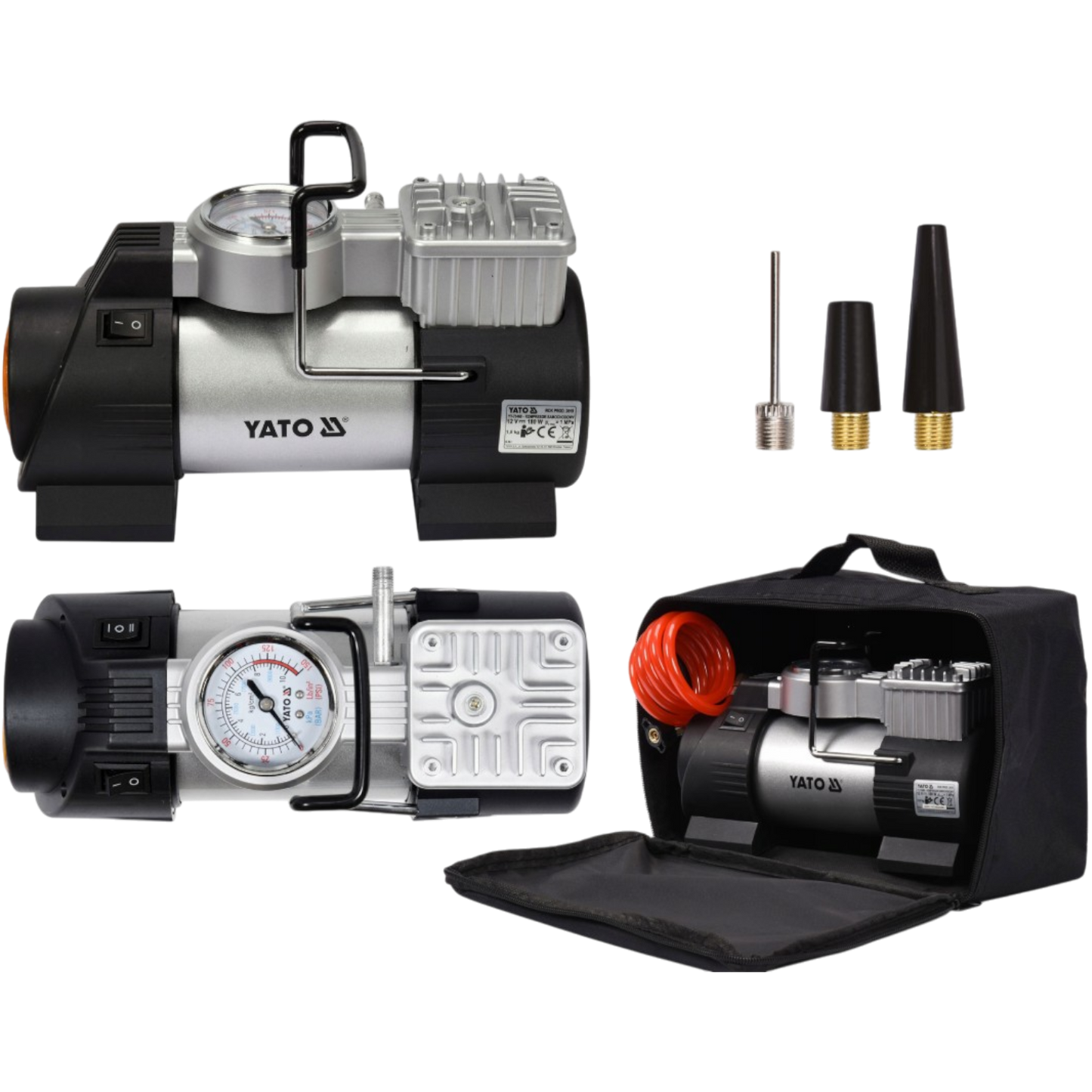 Mini Kompressor Luftkompressor KFZ 12V Auto Reifenpanne Luftpumpe tragbar