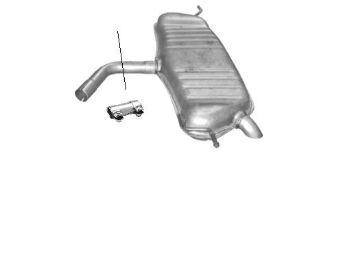 Endschalldämpfer Endtopf Auspuff hinten VW Touran 1.9 2.0 TDI 16V 1T1 1T2 2003-