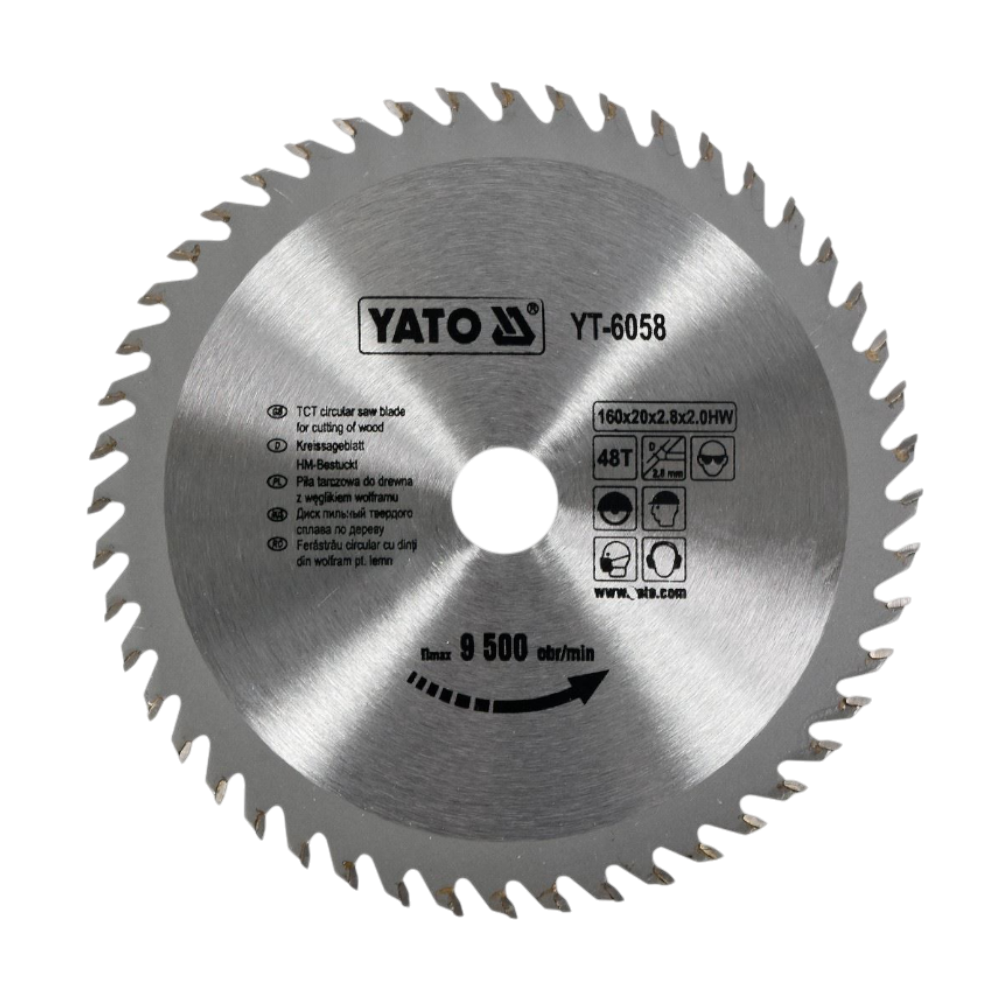 Kreissägeblatt Holzsäge 160x20x2,8x2mm 48T TCT Sägeblatt Scheibe 9500min1