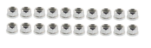 20x Elring Mutter M10 x 1,25 verzinkt SW14 selbstsichernd Flansch Auspuff Abgas