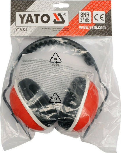 YATO 74621 Kapselgehörschutz Ohrenschützer Bügelgehörschutz 27dB Schallisolation