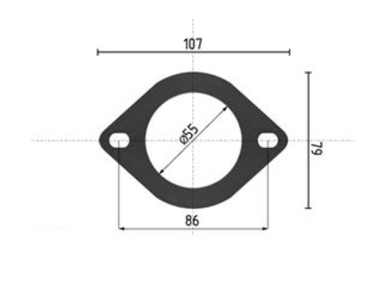 Exhaust connector Supplies 55mm for Renault Mercedes Ford Alfa