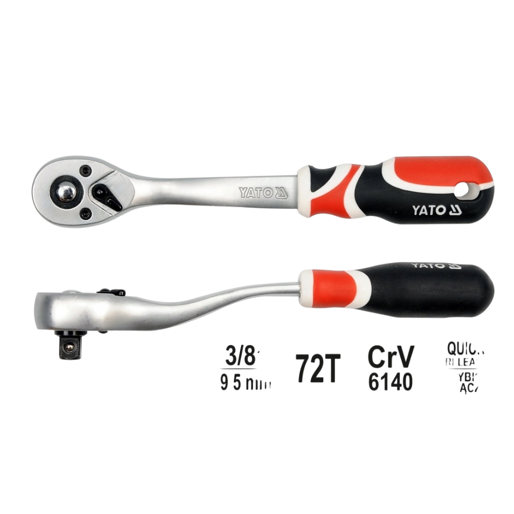 Umschaltknarre Ratschenschlüssel Knarre Ratsche 200mm gebogen  3/8" CrV 6140