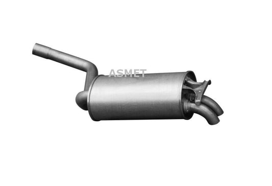 Asmet Endschalldämpfer Endtopf Auspuff hinten Mercedes 190 W201 E 2,0 2,3 2,6