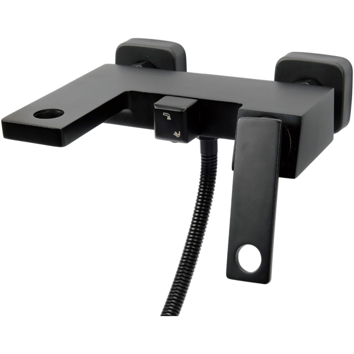 Fala Badewannenarmatur Schwarz Matt Duschset Wasserhahn Brause Mischbatterie