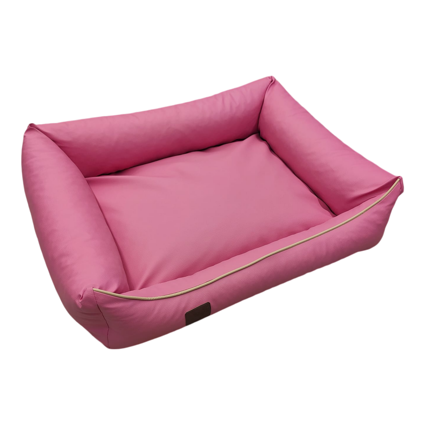 Hundebett Hundekorb Hundekissen Hundesofa Liegeplatz Kunstleder Bett XL Rosa