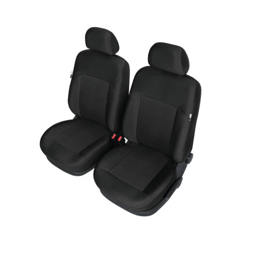 Sitzschonbezug Sitzbezüge Autositz Fahrer Beifahrer vorne universal XL schwarz