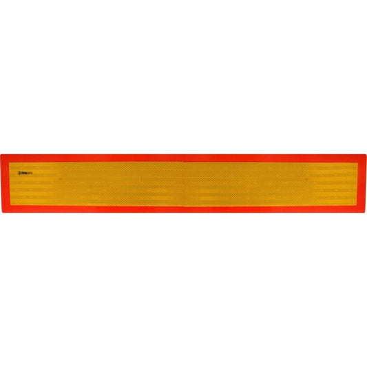 Heckwarntafel LKW Anhänger Auflieger ECE 70.01 128x16 reflektierend Gelb Orange