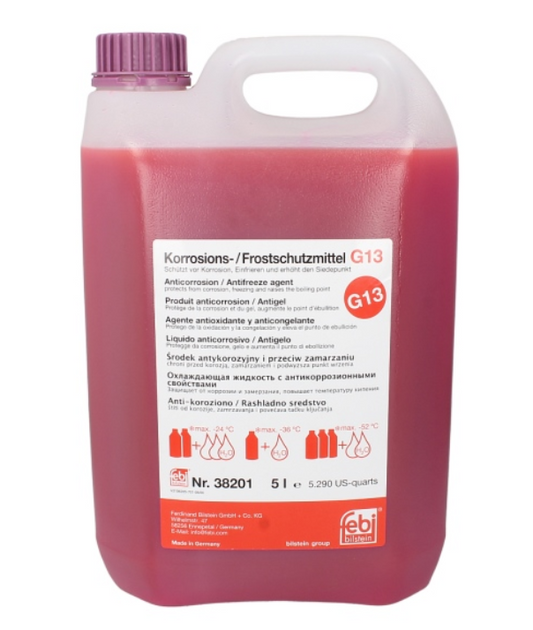 5L Febi G13 -52°C Kühlerfrostschutz Kühlerschutz Konzentrat Audi VW TL774J pink