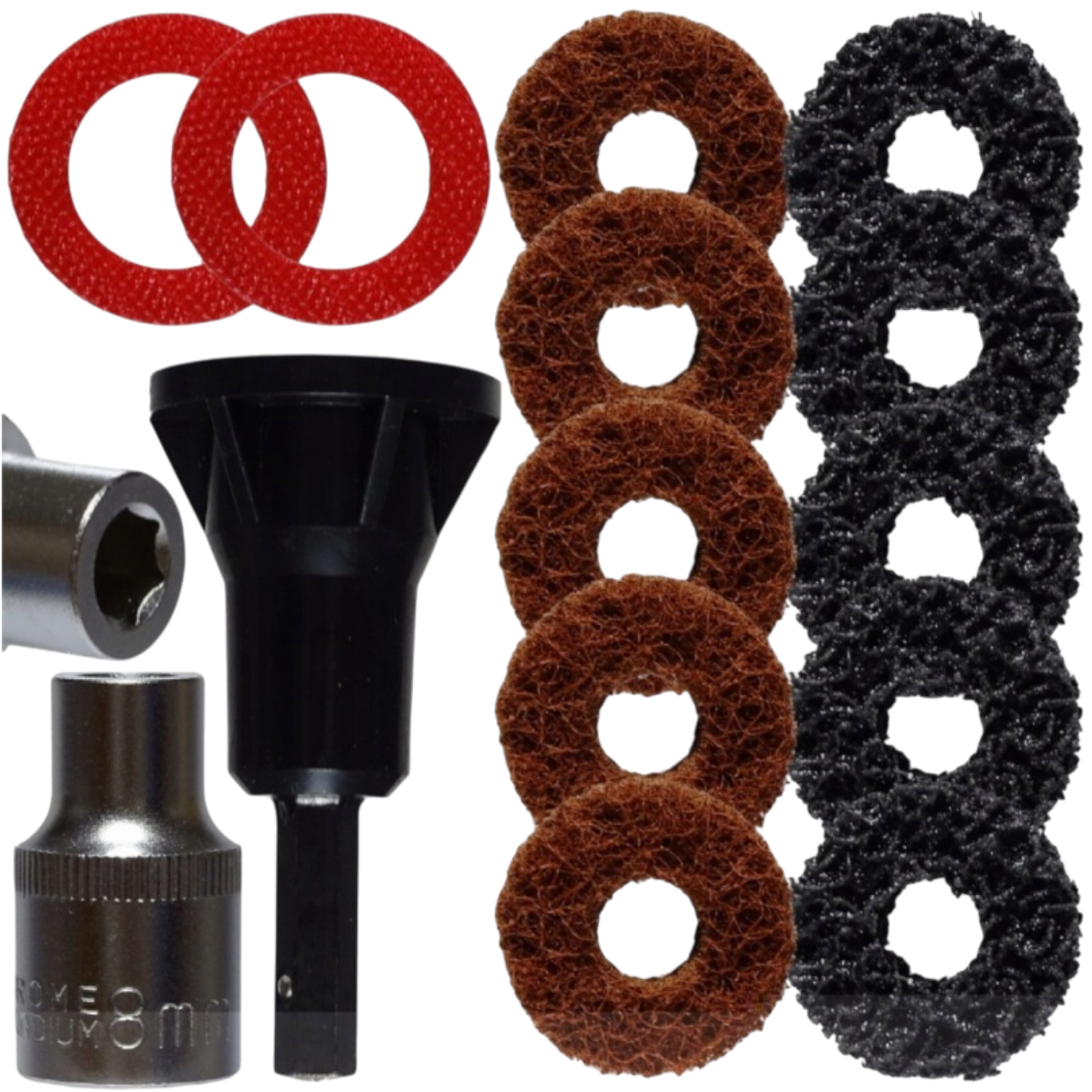 Radnabenschleifer Set Stehbolzen Radmutterbolzen Bremsscheiben Reinigung Kfz