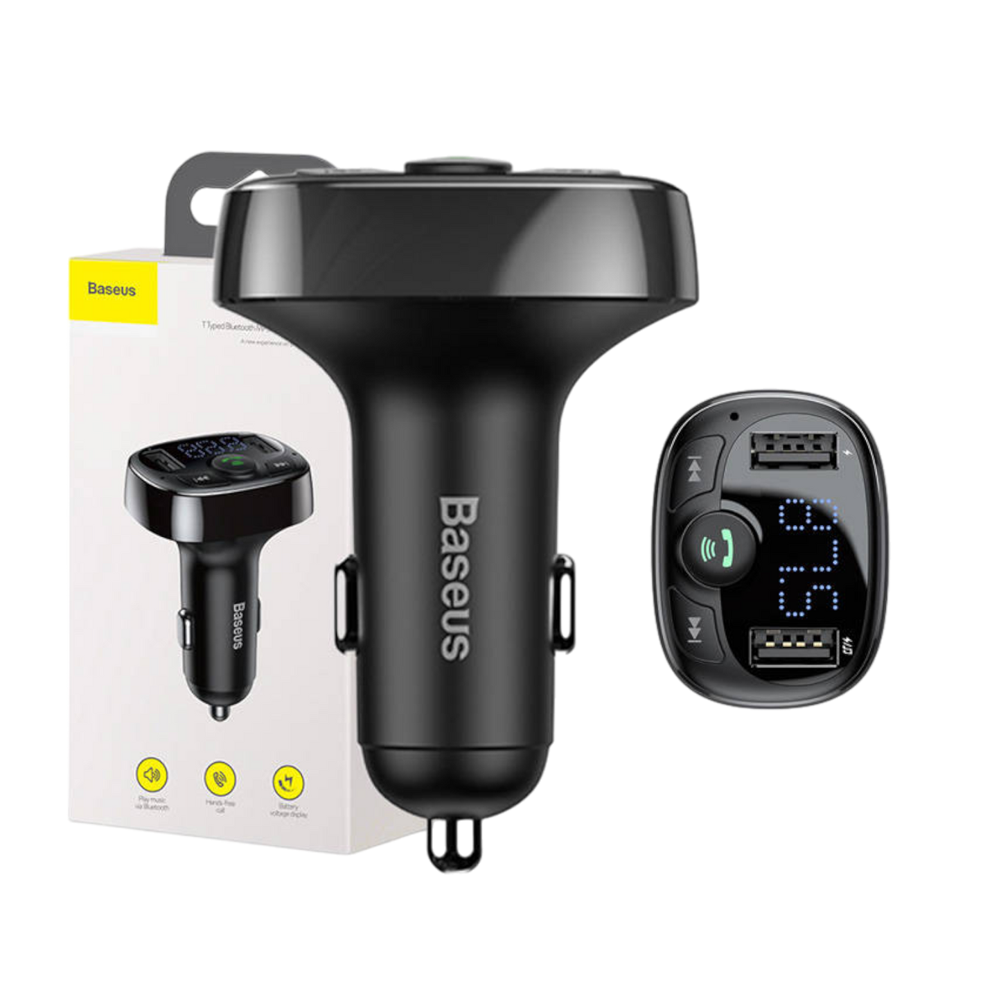 FM Transmitter Auto Radio Adapter Ladegerät 2x USB Bluetooth Zigarettenanzünder