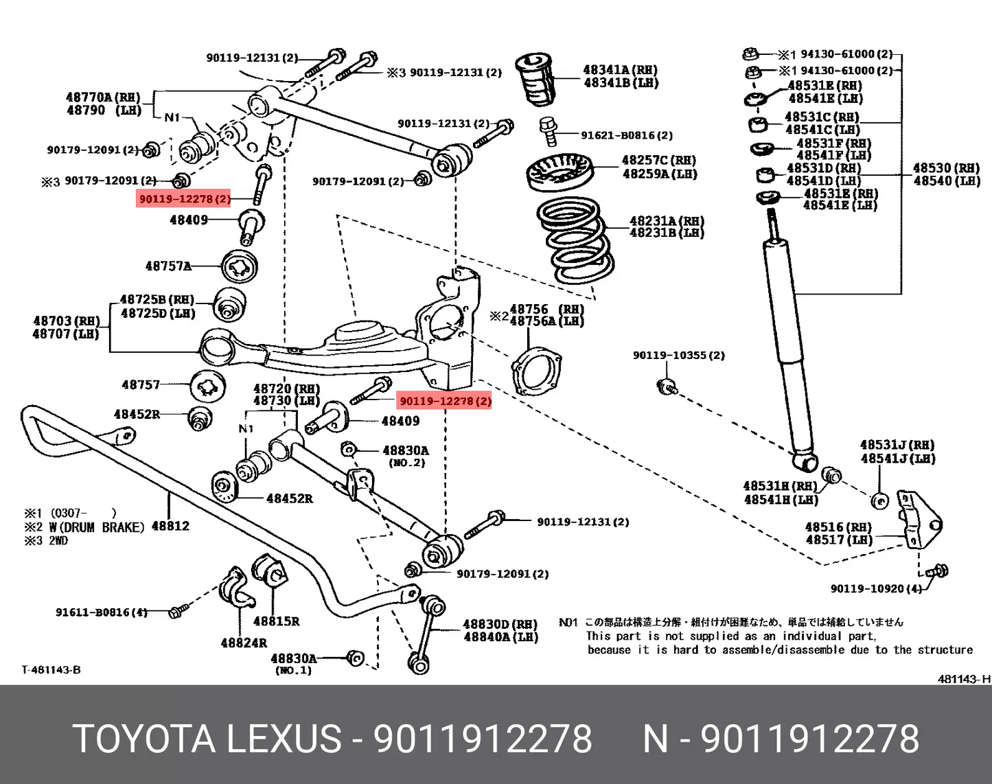 Sturzkorrekturschraube Exzenterschraube Hinterachse für Toyota RAV4 II 00-05