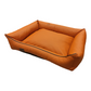 Hundebett Hundekorb Hundekissen Hundesofa Liegeplatz Kunstleder Gr. XL Orange