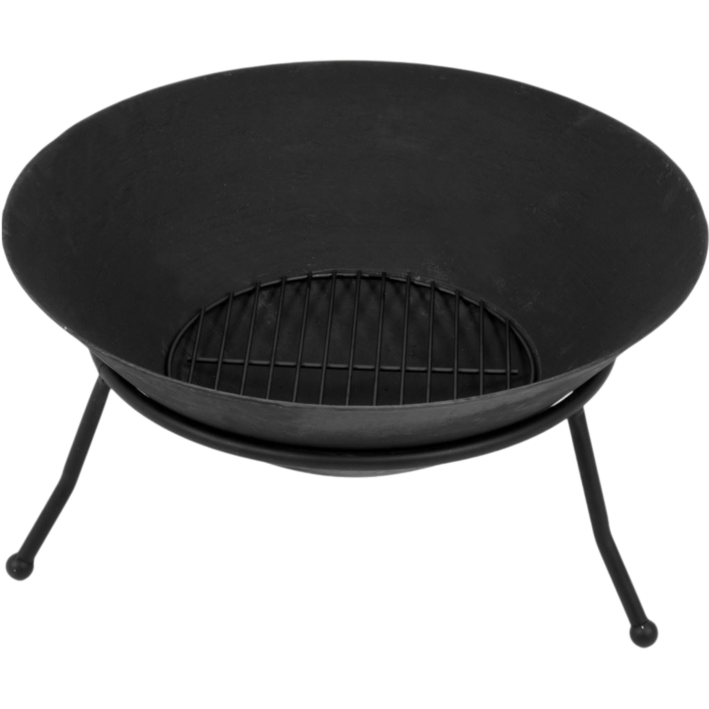 Feuerschale 60 x 20 cm Feuerstelle Holz Lagerfeuer Garten Terrasse Gußeisen 4mm